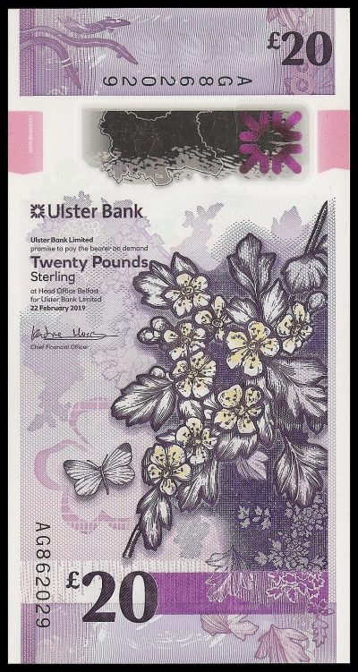 Ireland (Northern) 20 pounds Ulster Bank - 2020 Front